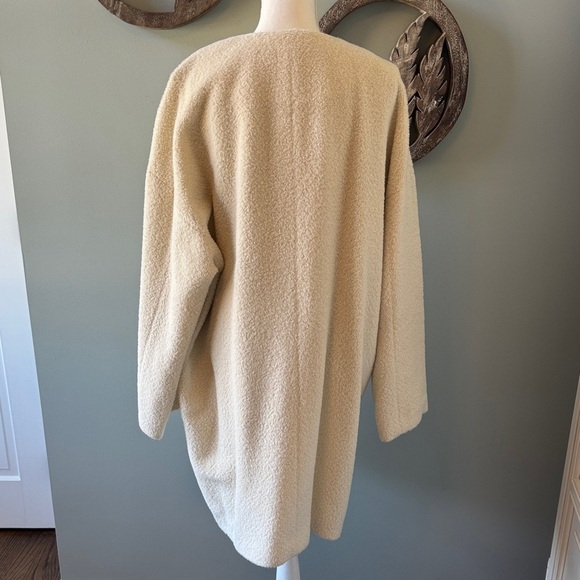 Eileen Fisher  Fischer Project Cream oversized Textured Coat size XL - Picture 6 of 9